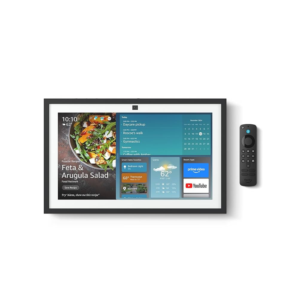 Amazon Echo Show 15 (newest model), Full HD 15.6" kitchen hub for home organization, with built-i... | Amazon (US)