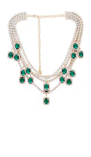 Layered Necklace in Green | Revolve Clothing (Global)