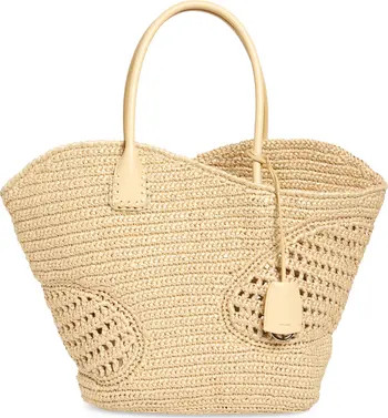 Cutout Open Weave Raffia Tote | Nordstrom
