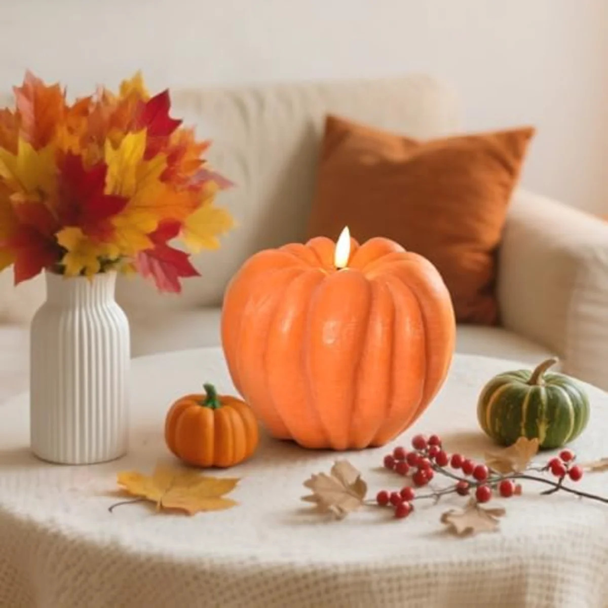 Flameless Pumpkin Candles With Timer - Fall Home Decor Indoor, LED Light Up Pumpkins For Mantel T... | Wayfair North America