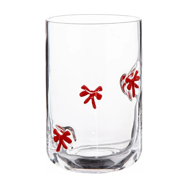 Holiday Time Bows Charm Drinking Glass 16 OZ | Walmart (US)