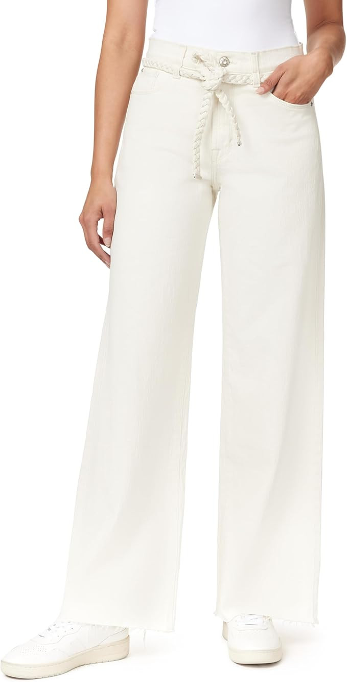 kensie Jeans for Women The Carla High-Rise Wide Leg 32-inch Inseam Denim with Removable Belt, Siz... | Amazon (US)