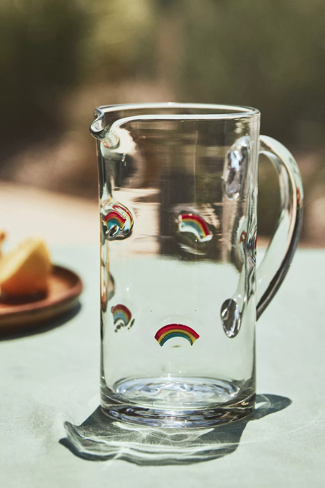 Rainbow Icon Glass Pitcher | Anthropologie (US)