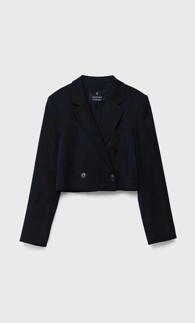Flowing cropped blazer | Stradivarius (UK)