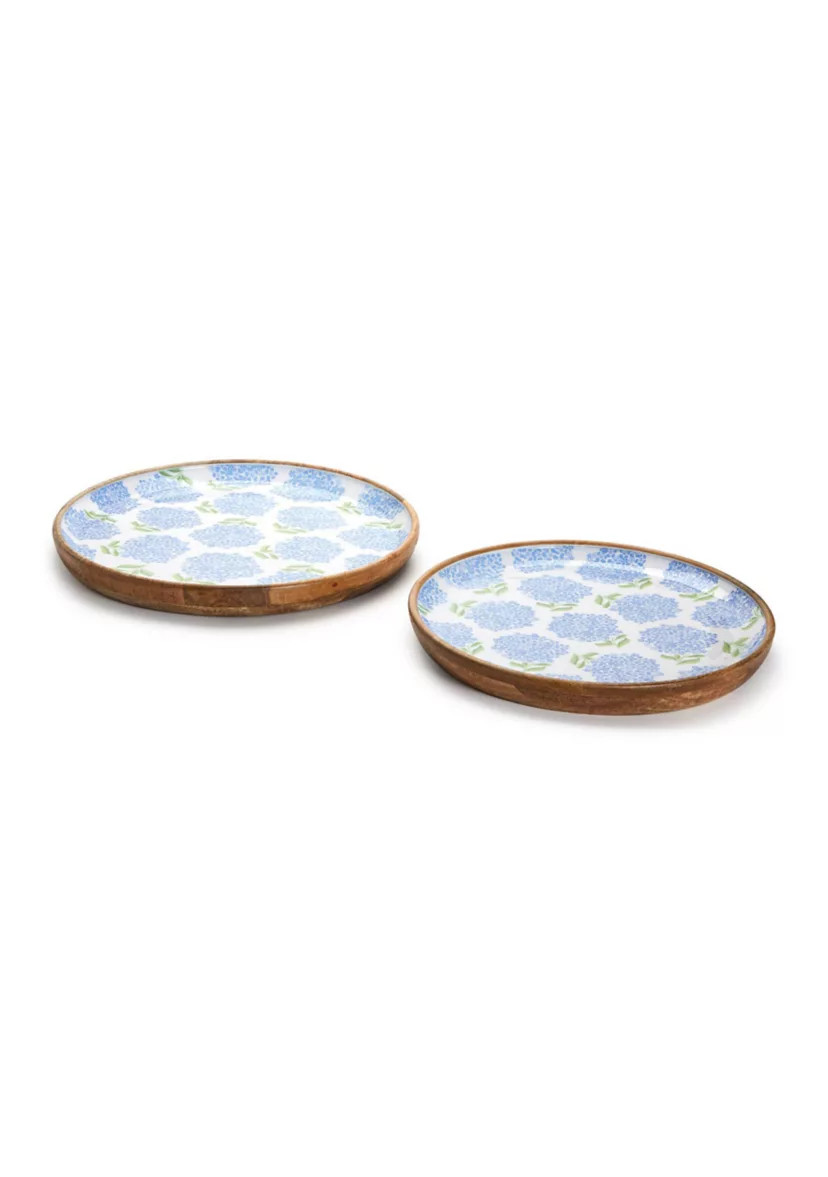 Hydrangea Handcrafted Wood Tray | Belk