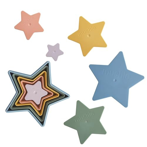 mushie Nesting Stars Toy | Made in Denmark (Retro) | Amazon (US)