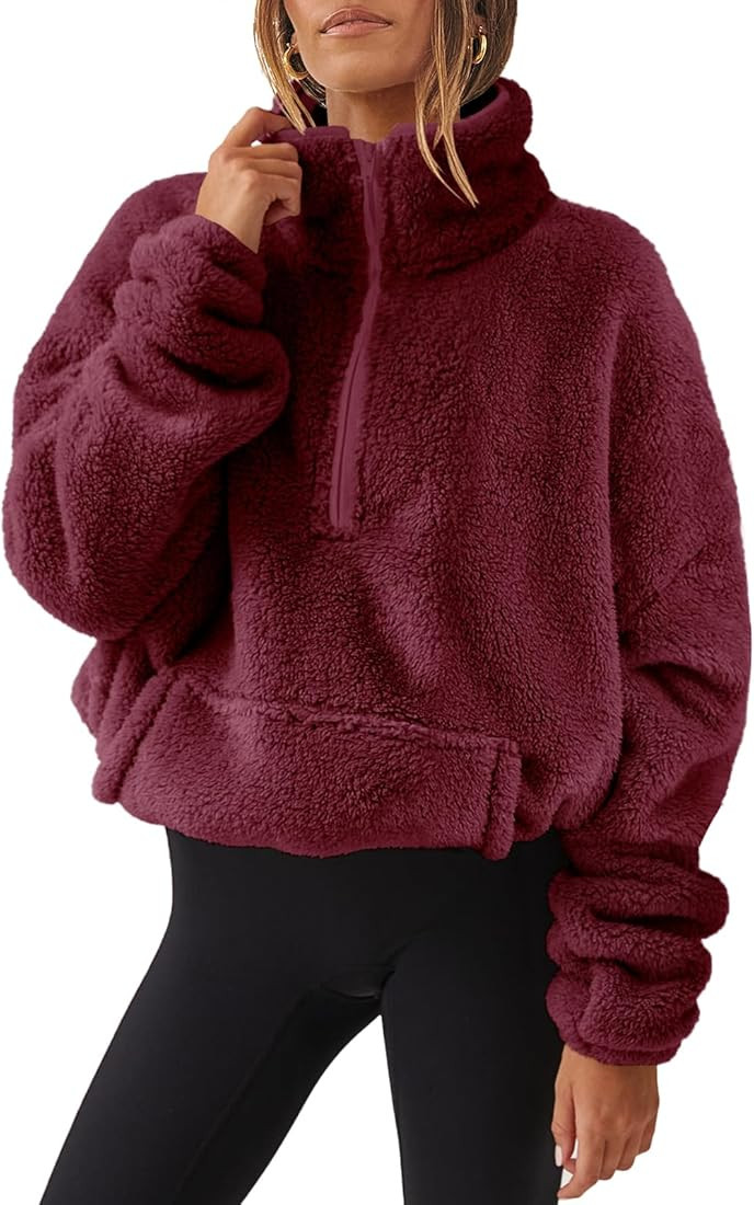 ANRABESS Womens Zip Up Hoodies Cropped Sweatshirts Fall Outfits Casual Hooded Pullover Sweaters T... | Amazon (US)