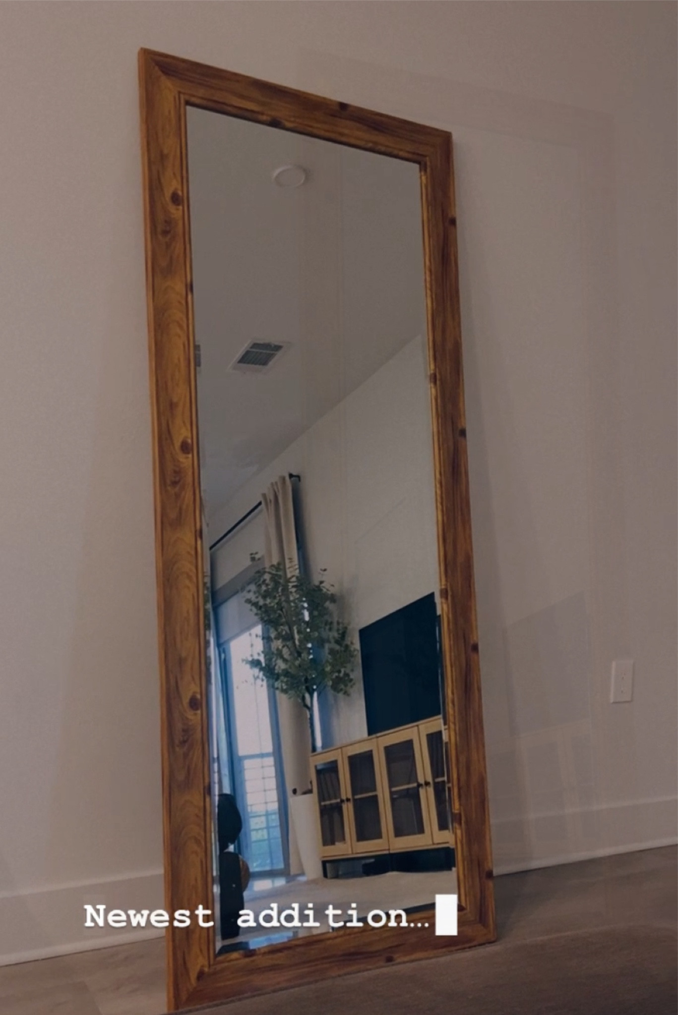 I am in love with my large wooded living room mirror. This mirror is a head to tell mirror that goes perfectly with my decor! if you’ve been looking for a wood full length mirror this is definitely the one you want to get!

#LTKhome #LTKsalealert