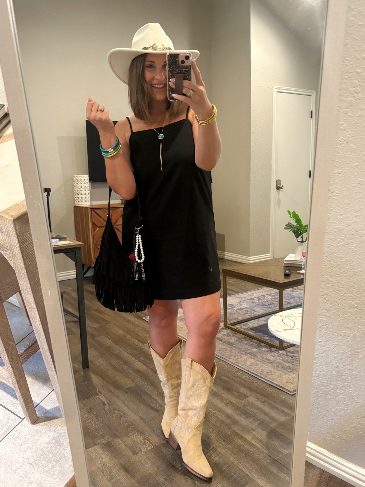 Country chic fit for the day! 🖤🩵 western vibes, country concert & the bow details! 

TTS- medium 

#LTKFestival #LTKootd #LTKMidsize