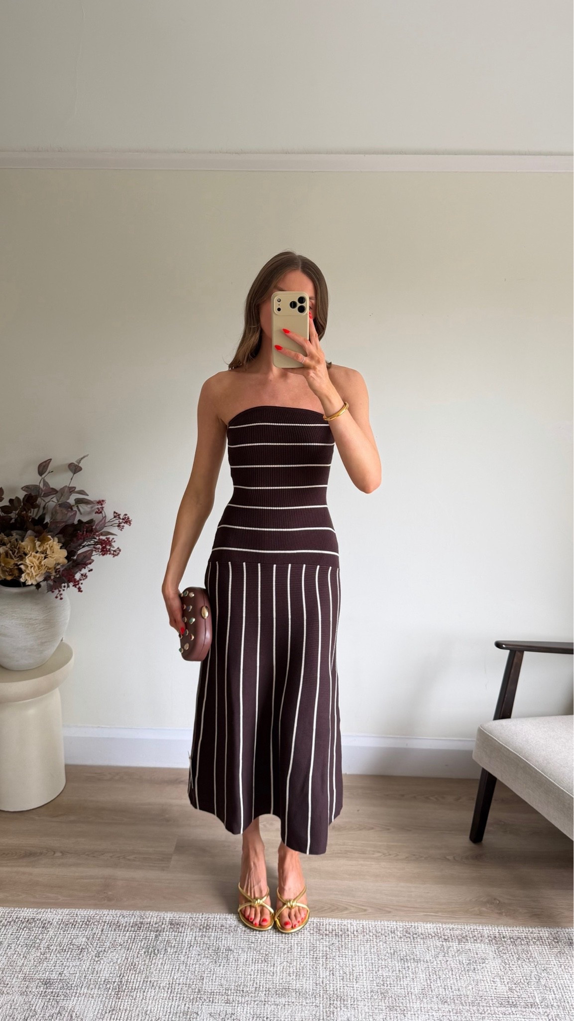 Pretty lavish dress try on 25% off this weekend: HEATWAVE
Pixie Bandeau Stripe Knit Long Midaxi Dress - Brown - XS
Small fitting

#LTKsummer #LTKuk
