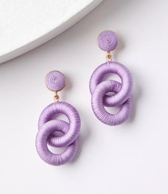 Fabric Link Drop Earrings | Loft | LOFT