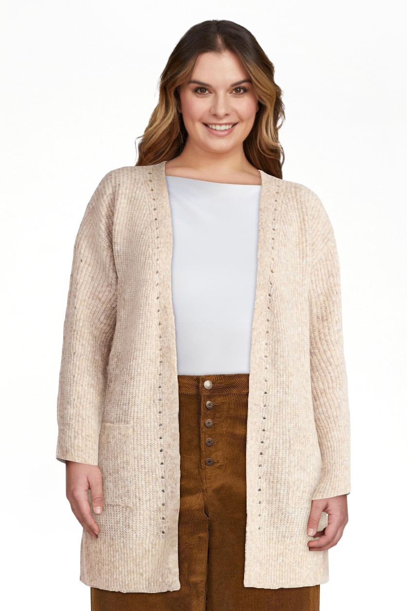 Time and Tru Women’s and Women’s Plus Super Soft Longline Cardigan Sweater, Lightweight, Size... | Walmart (US)
