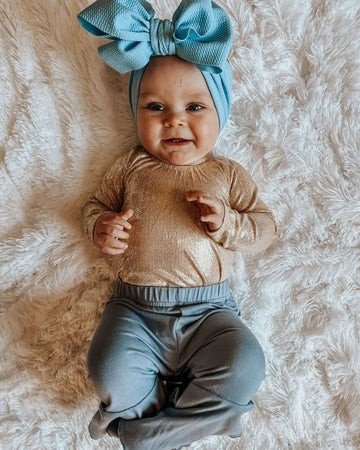 Livee Long Sleeve Leotard - Time-to-Shine Gold | Bailey's Blossoms