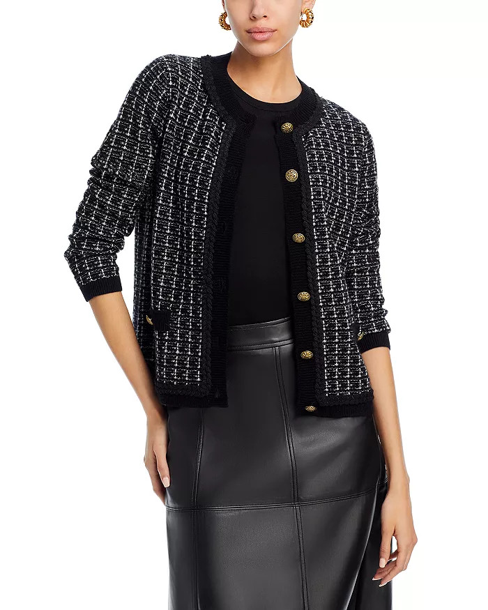 C by Bloomingdale's Cashmere Tweed Round Neck Cardigan - 100% Exclusive Women - Bloomingdale's | Bloomingdale's (US)