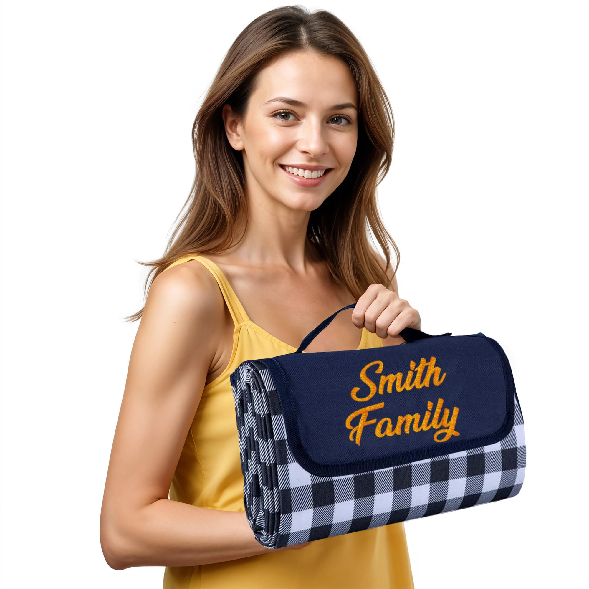 Personalized Extra Large Picnic Blanket - Customized Outdoor Beach Blanket Waterproof Sandproof P... | Amazon (US)