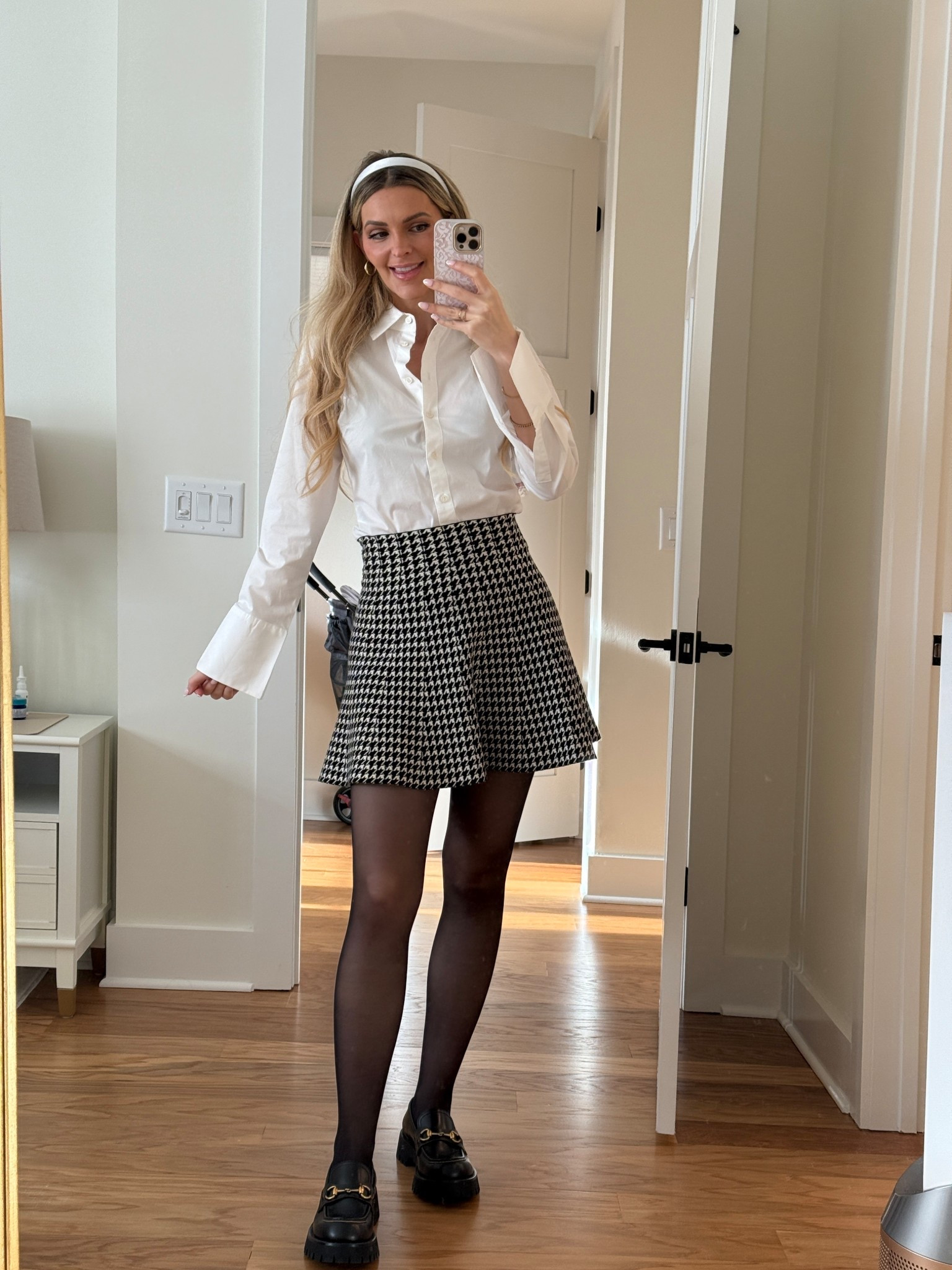 I will always find a way to wear a ski skirt in the winter

Hounds tooth skirt is by Lulu’s, but currently out of stock 

Pantyhose is by Noosh 

Gucci loafers in 9

Banana republic shirt in 2


#LTKootd #LTKOver40 #LTKSeasonal
