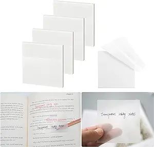 Amazon.com : Transparent Sticky Notes - 3x3 inch Clear Sticky Notes Waterproof Self-Adhesive Tran... | Amazon (US)