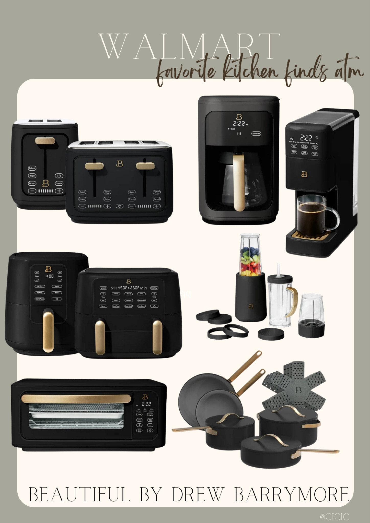 Beautiful by Drew Barrymore

The most beautiful kitchen appliance finds from WALMART!

Toaster
Toaster oven
Coffee maker
Air fryer
Non stick cookware
Blender 
Kitchen appliances
Aesthetic appliances
Kitchen
Walmart 
Black kitchen appliances
Modern kitchen appliances 

#LTKhome #LTKsalealert