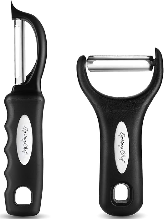 Spring Chef Swivel Vegetable Peeler & Y Potato Peeler for Kitchen with Soft Grip Handles and Ultr... | Amazon (US)