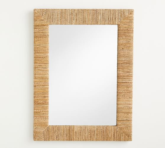 Malibu Handwoven Seagrass Rectangular Mirror | Pottery Barn (US)