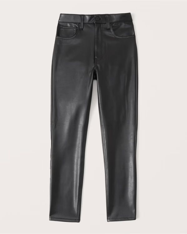 Vegan Leather Skinny Pants | Abercrombie & Fitch (US)