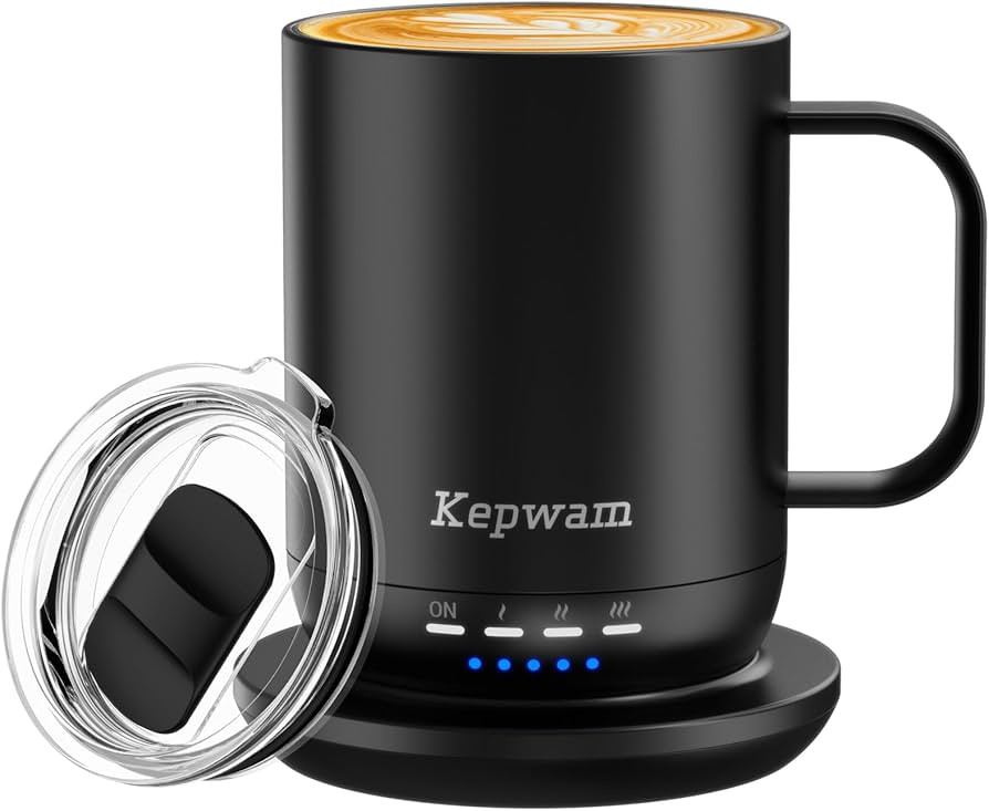 Self Heating Coffee Mug 14oz, Smart Temperature Control Coffee Mug, Hot Up to 149℉ with 180 Min... | Amazon (US)