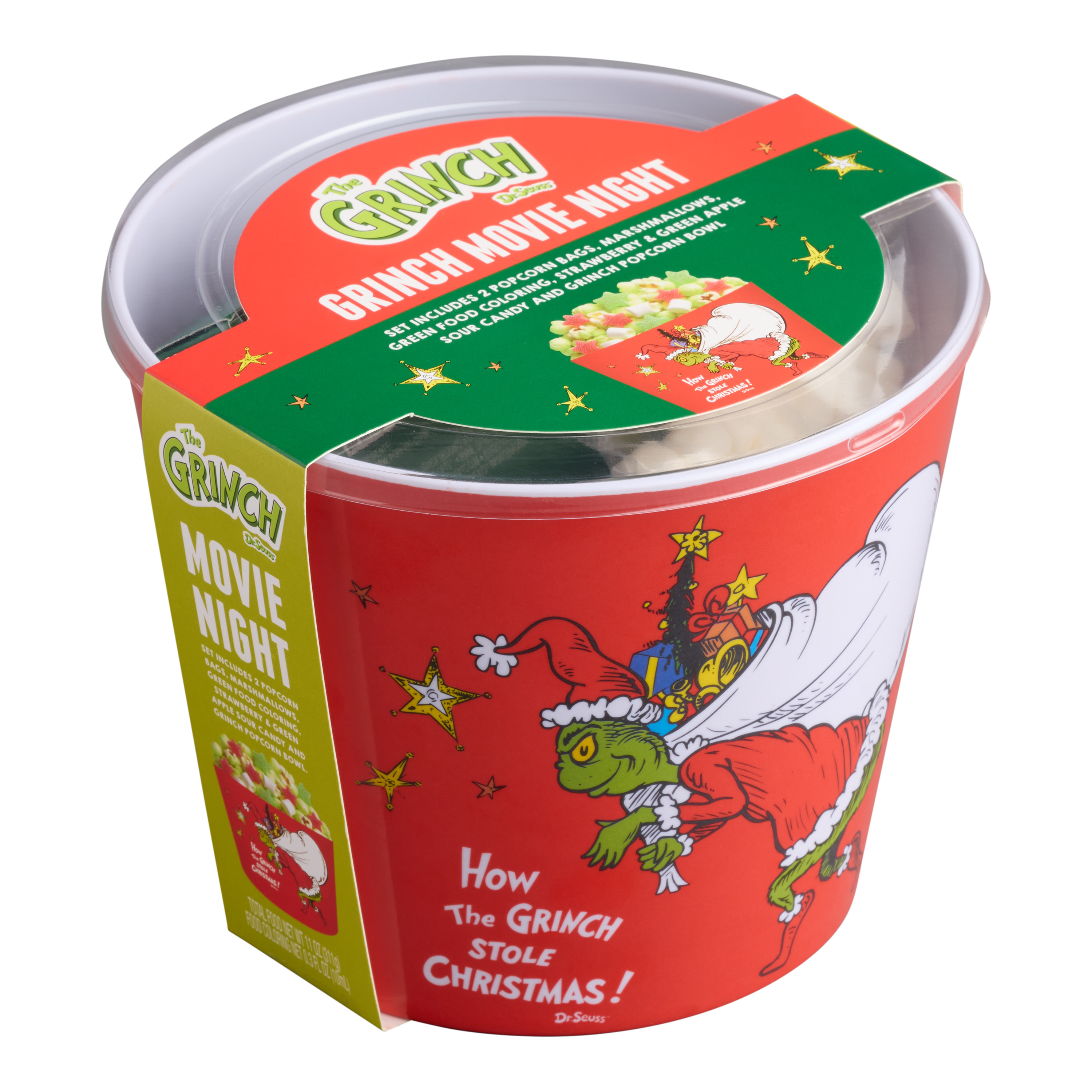 How the Grinch Stole Christmas Snacks 3 Piece Variety Tub | World Market