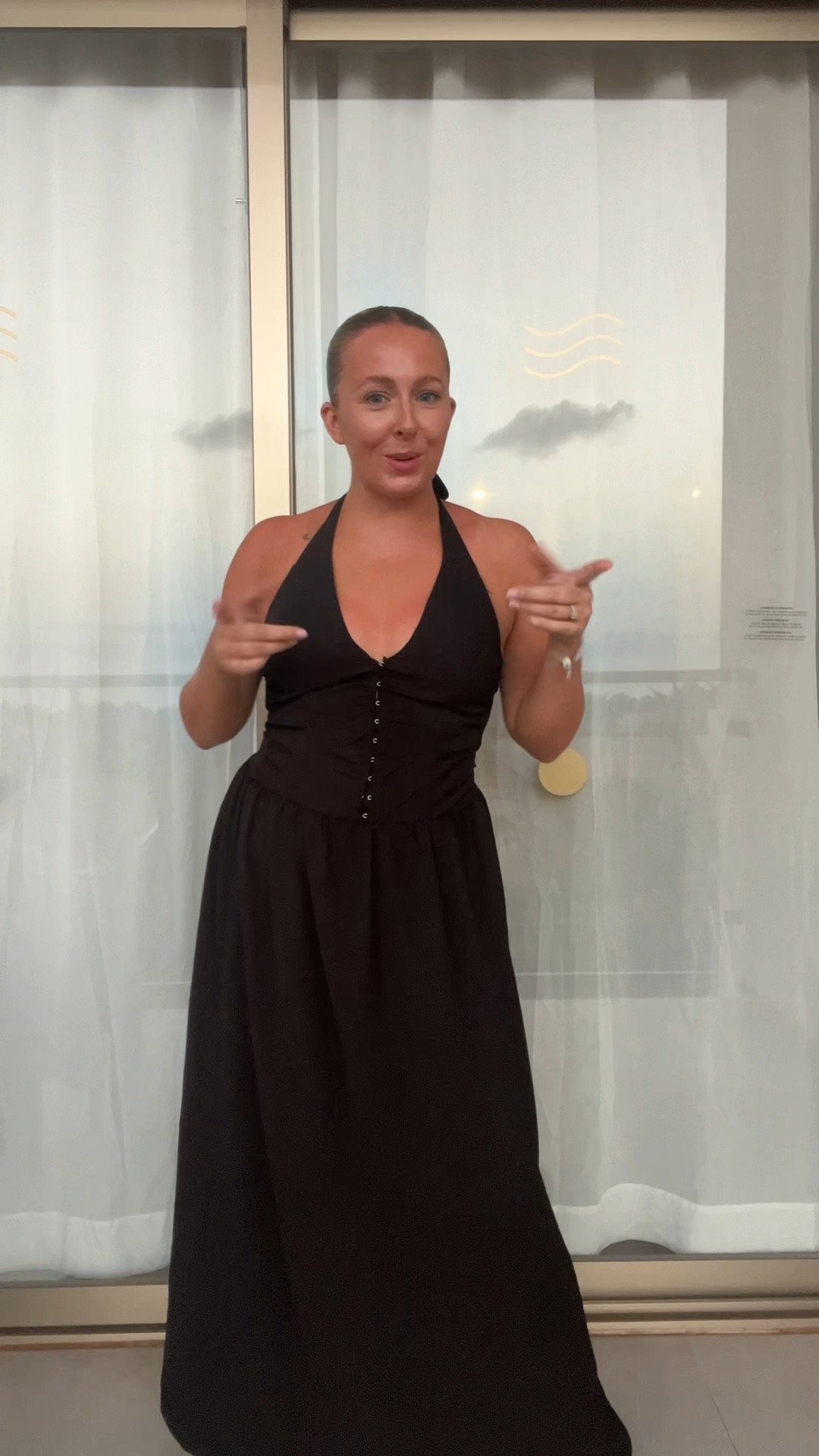 Holiday outfit,  ASOS DESIGN halter neck maxi dress with corset inspired bodice in Black 
Black Havianas
Ted Baker black bag 

#LTKeurope #LTKuk #LTKsummer