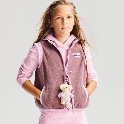 Girls' Microfleece Vest - Cat & Jack™ Bright Purple XL | Target