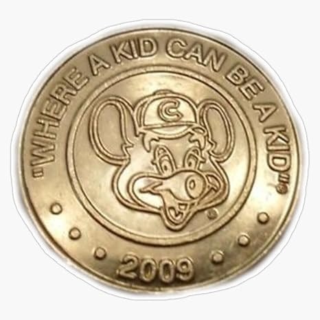 CSS Designs Chuck E. Cheese Token Vinyl Sticker Laptop Decal Car Bumper Window Waterproof 6 Mil 5... | Amazon (US)