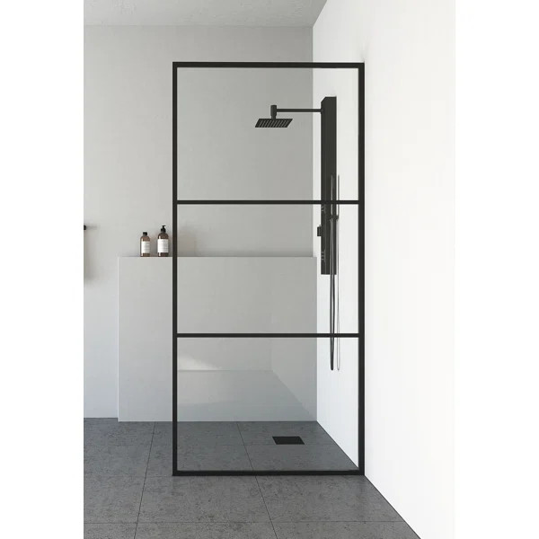 VG6090MBCL3474 Divide 74" H Framed Fixed Glass Panel | Wayfair North America