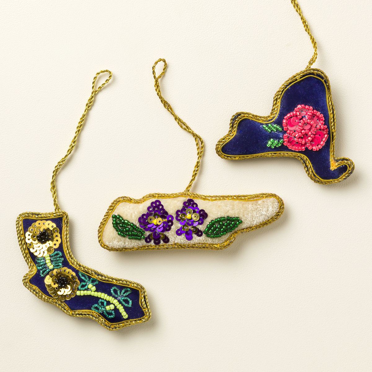 State Flower Beaded Ornament | UncommonGoods