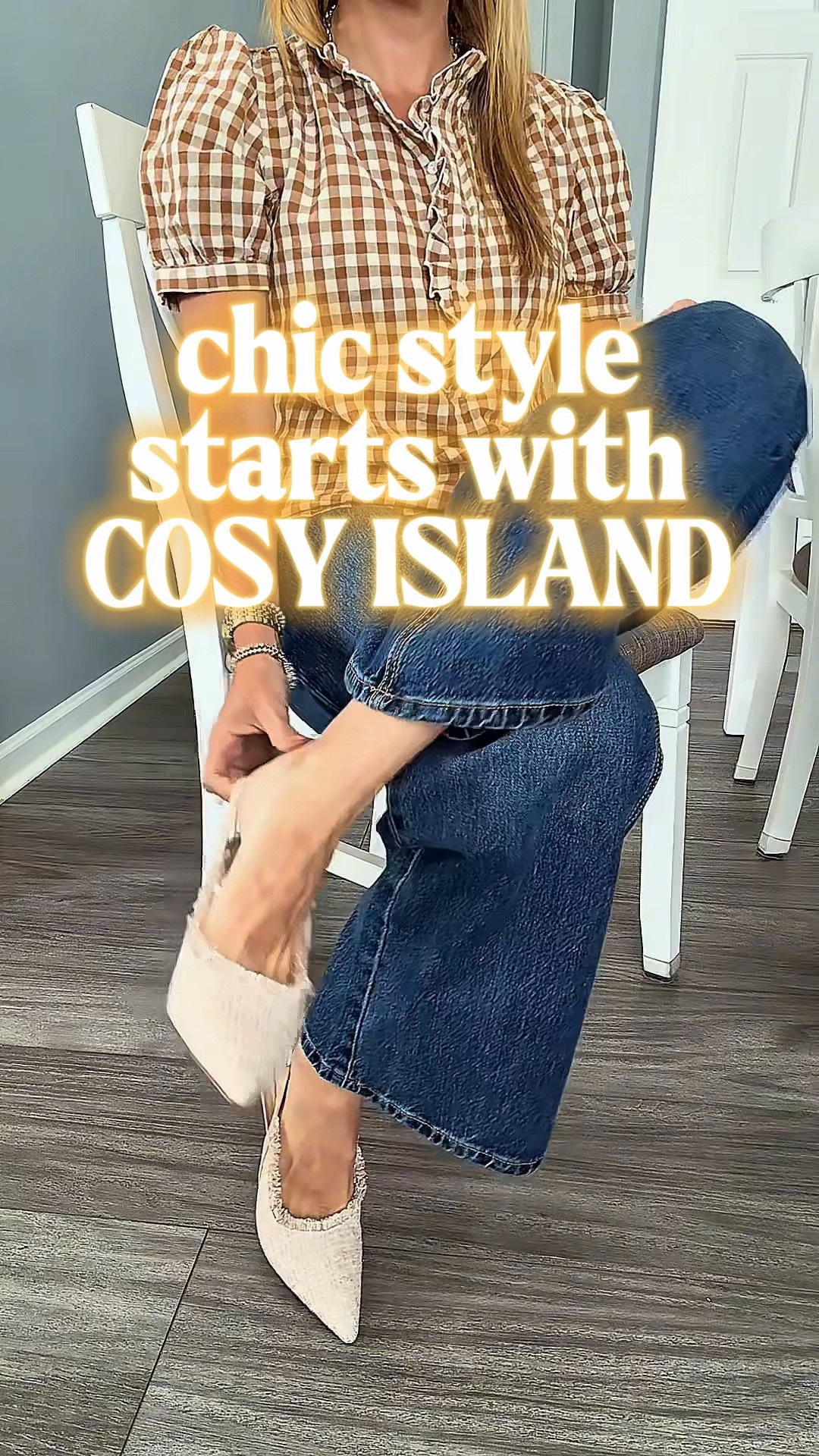 Neutral Gingham Blouse & Wide-Leg Denim 🤎👖

Classic, timeless, and perfect for transitioning into fall! 🤎 This neutral gingham blouse with feminine ruffle details and puff sleeves pairs effortlessly with wide-leg denim for a polished everyday look. I finished the outfit with neutral woven flats, pearl studs, aviator sunglasses, and classic gold accessories for an elevated style that’s perfect for work, brunch, school events, or weekend outings.

I’ve linked everything I’m wearing, including my jeans, blouse, shoes, handbag, sunglasses, and accessories so you can recreate the entire look! ✨

Brown gingham blouse, neutral fall outfit, puff sleeve top, wide-leg jeans, casual chic style, classic preppy fashion, women’s everyday outfit, early fall fashion, workwear inspiration, brunch outfit, neutral wardrobe staples, woven flats, timeless accessories, effortless everyday style.

#LTKOver40 #LTKPetite #LTKootd