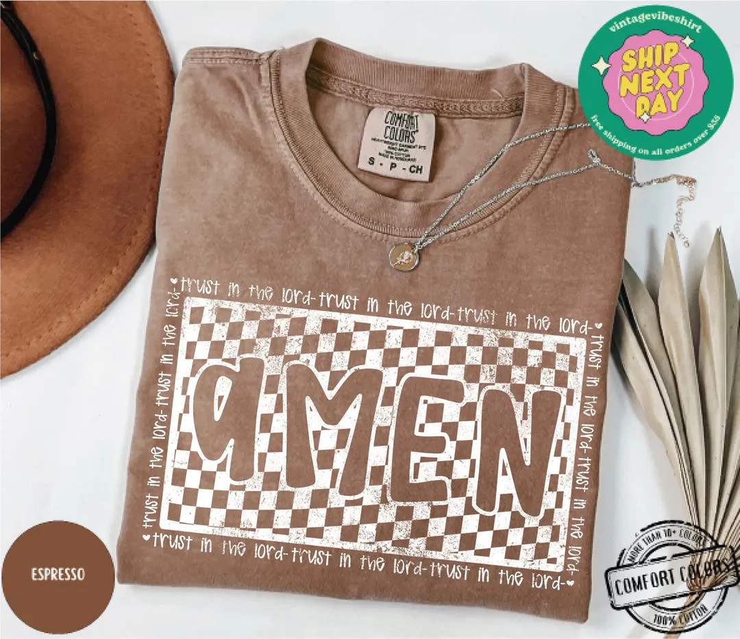 Trust in the Lord Comfort Colors®, Christian Shirt, Faith Sweatshirt, Religious Gift Tshirt, Bib... | Etsy (US)