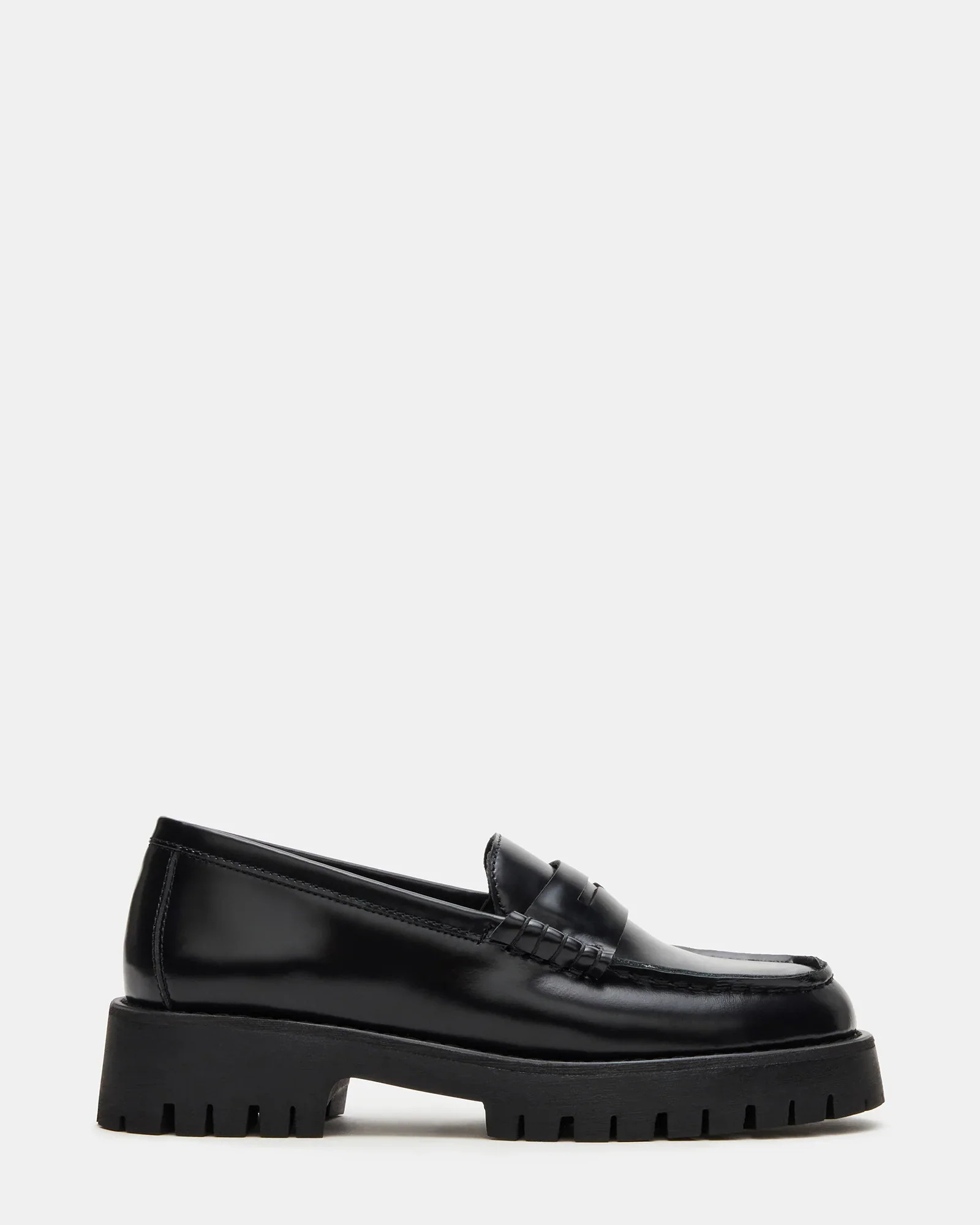 LANGSTEN Black Platform Lug Loafer | Women's Designer Loafers | Steve Madden (Canada)