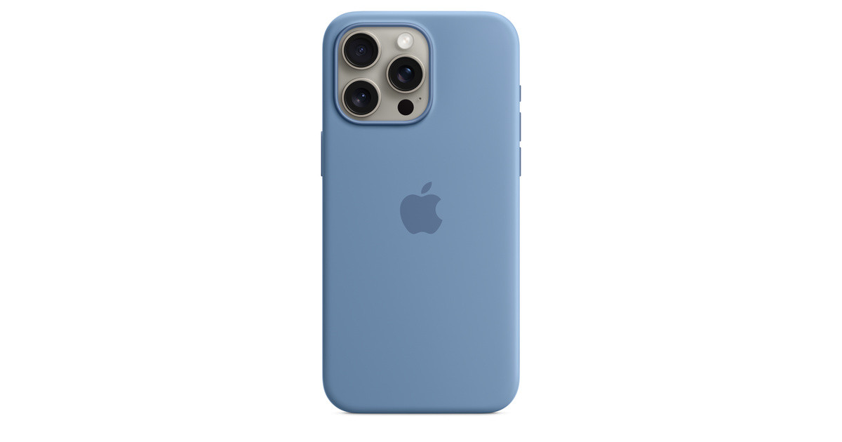iPhone 15 Pro Max Silicone Case with MagSafe - Winter Blue | Apple (US)