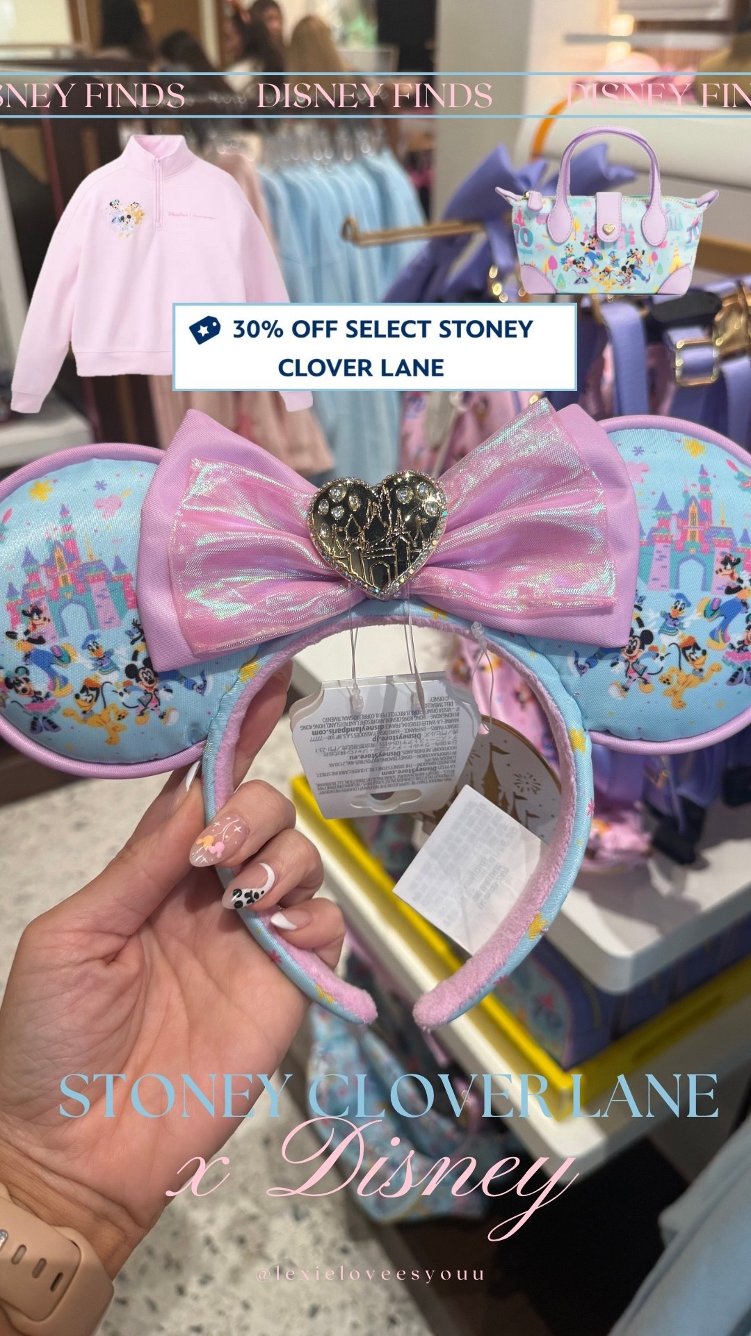 30% off select Stoney Clover Lane Disney items happening right now both in the parks and on disney.com!! if you order today, your items will arrive by Christmas Eve 🫶🏼 I have been wanting these ears since they came out!! 🤩 

#LTKSaleAlert #LTKTravel #LTKKids