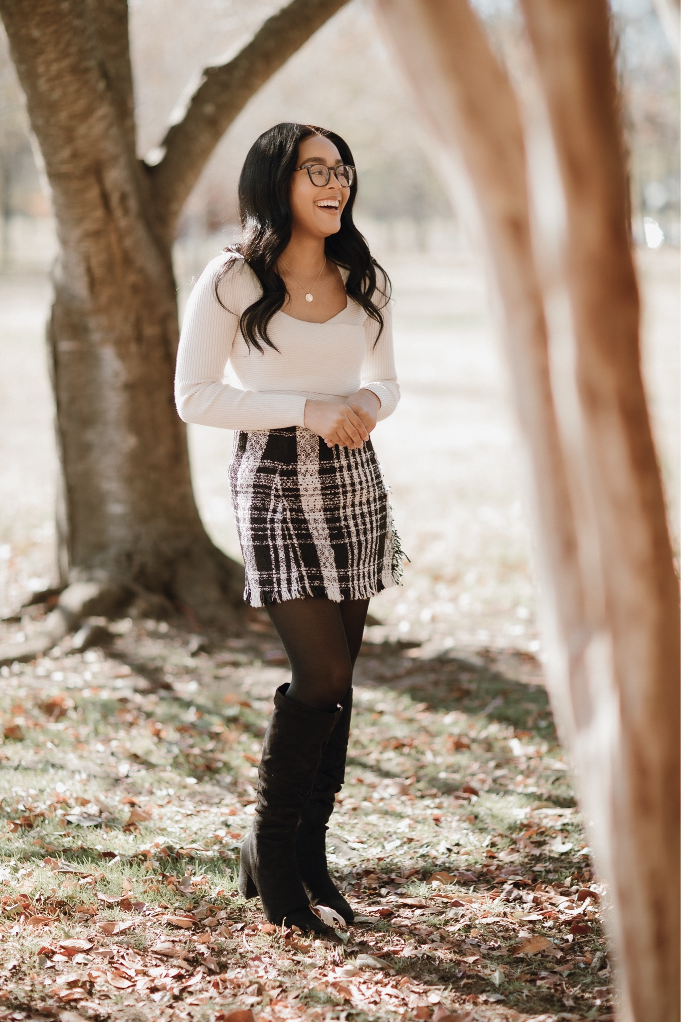 Fall outfit// winter outfit// plaid skirt// knee high boots// sweater bodysuitt

#LTKStyleTip #LTKFindsUnder50 #LTKFindsUnder100
