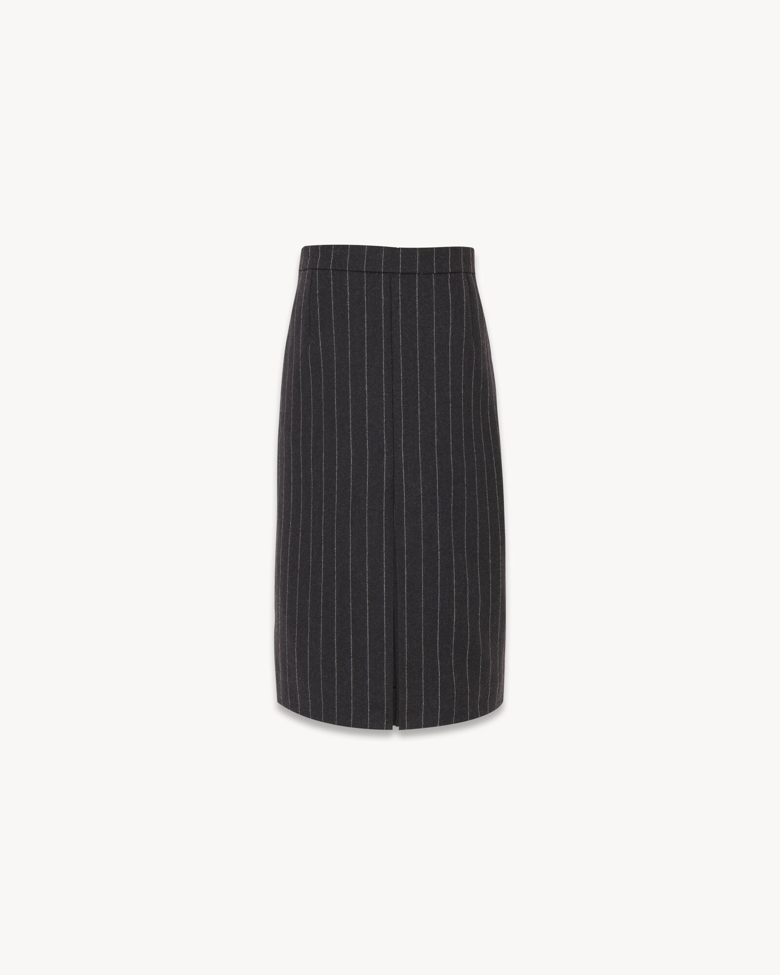 pencil skirt in striped flannel | Saint Laurent | YSL.com | Saint Laurent Inc. (Global)