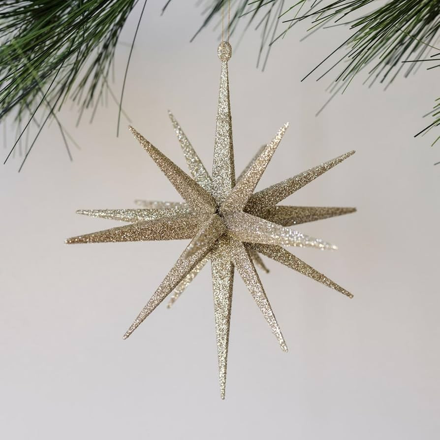CG Hunter Holiday Collection, 6-inch Antique Gold Glass Set-of-4 Christmas Tree Ornaments, Premiu... | Amazon (US)