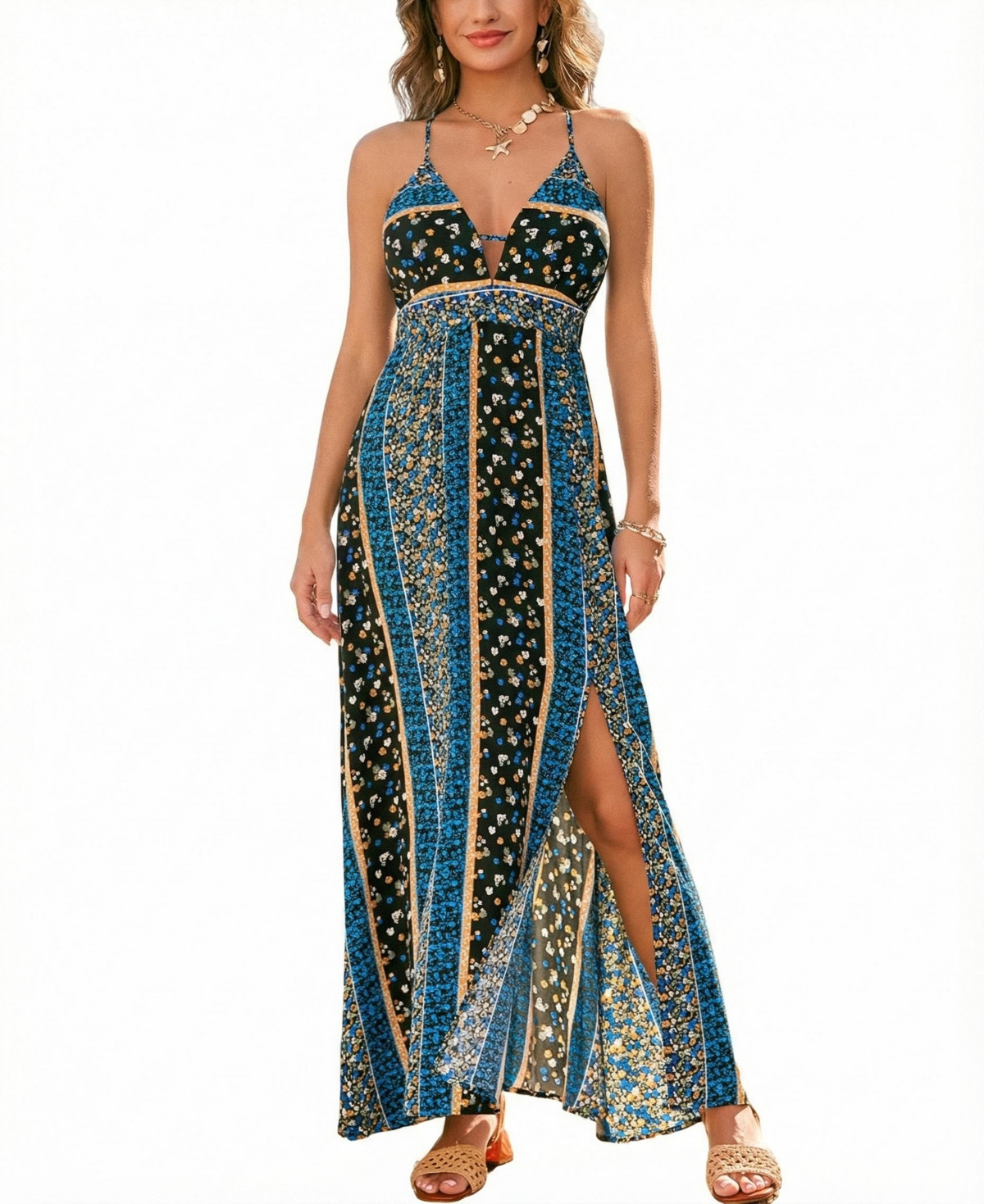 Cupshe Women's Abundant Floral Maxi Beach Dress - Black | Macy's