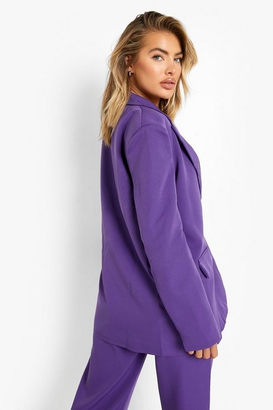 Single Button Front Oversized Blazer | Boohoo.com (US & CA)