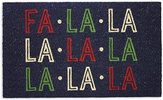 DII Happy Holidays Collection Natural Coir Doormat, 18x30, FA La La | Amazon (US)