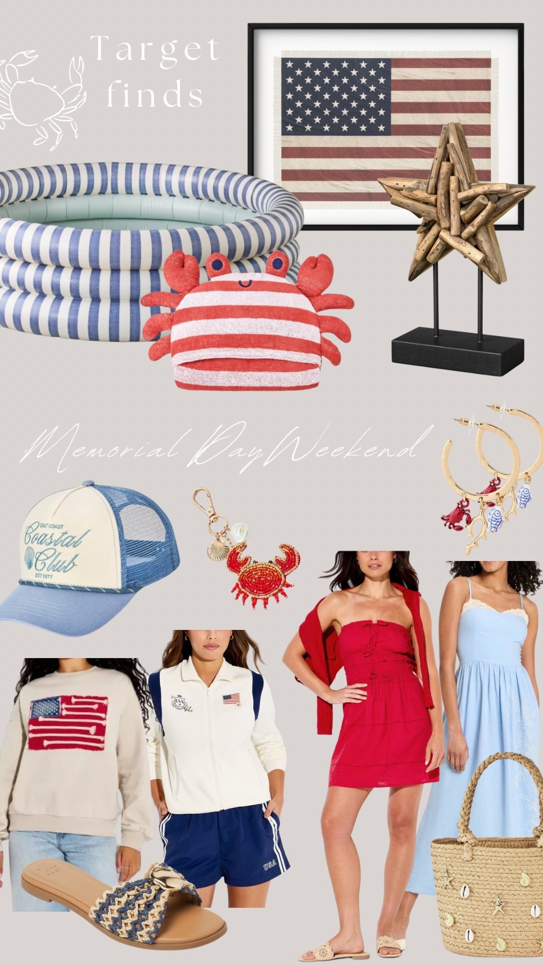 Memorial Day Weekend finds!! 🦀🇺🇸🐚🌊



#usa #sweatshirt #bbq #whattowear #memorialdayweekend #memorialdaydecor #summerstyle #summeraccessories #kidspool #reddress #summerdress #target

#LTKSeasonal #LTKHome