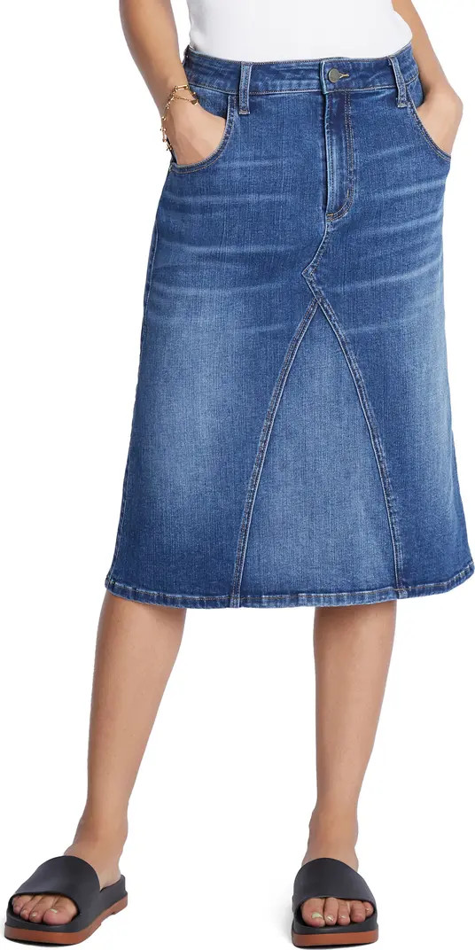 Pieced Denim Midi Skirt | Nordstrom
