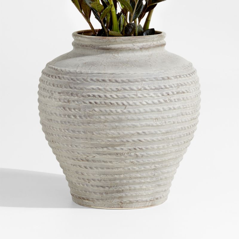 Cannes 17.5" Earthenware Indoor/Outdoor Planter by Laura Kim + Reviews | Crate & Barrel | Crate & Barrel