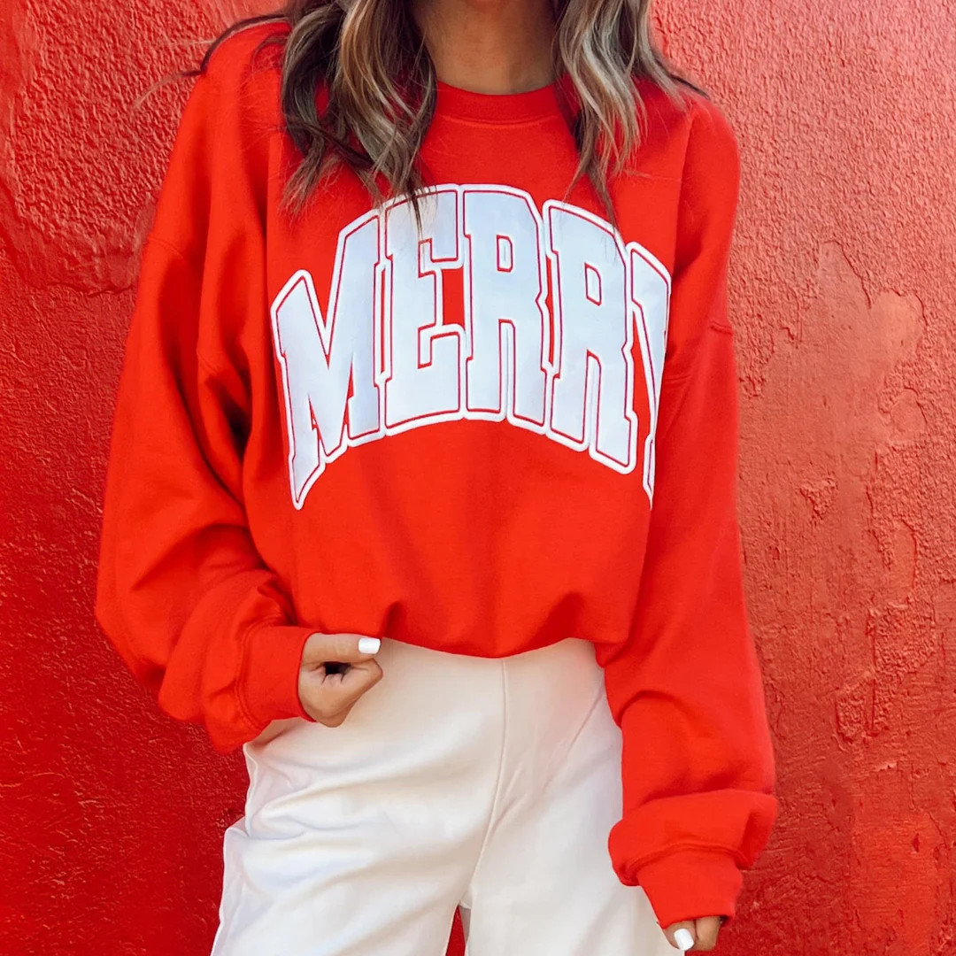 PUFF ‘Merry Pop Of Dopamine’ Crewneck Sweatshirt | United Monograms