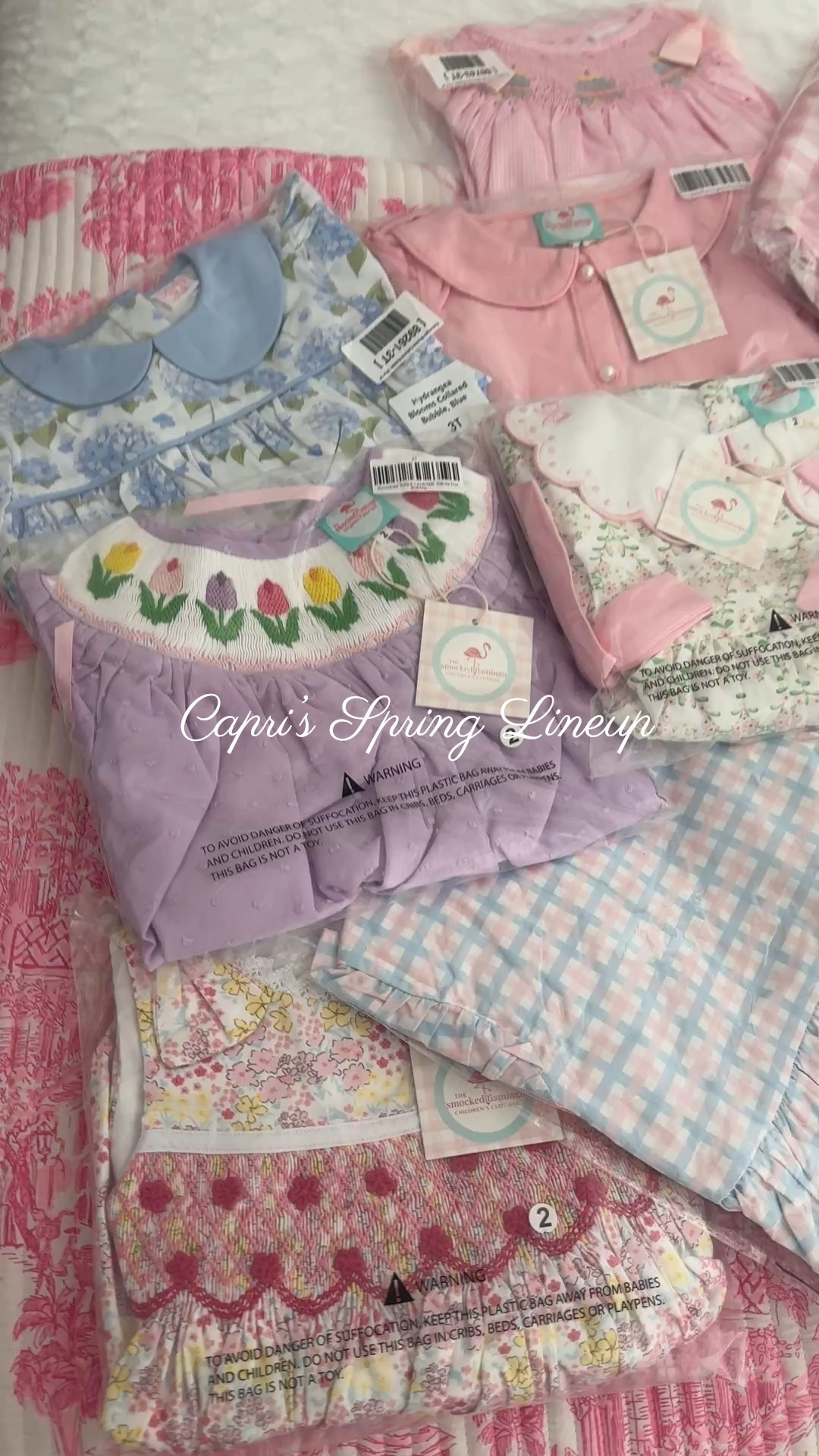 💗 So excited for Capri’s spring closet!!!  🌸 Baby girl is 20-months old!  Wearing size 2T Beaufort & Bonnet, The Smocked Flamingo, Stitchy Fish, Janie & Jack 🎀

#LTKKids #LTKValentine #LTKBaby