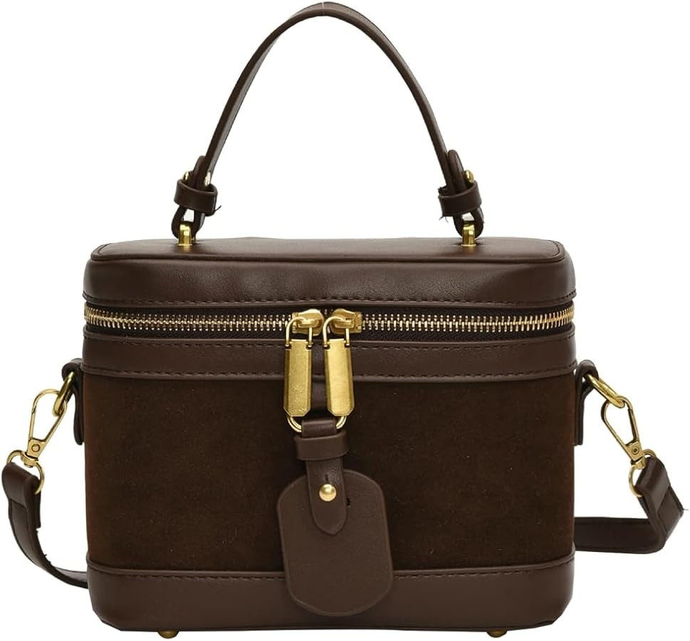 Plaid Crossbody Bag for Women Shoulder Bags Trendy Square Box Bag Top Handle Tote Handbag Small L... | Amazon (US)