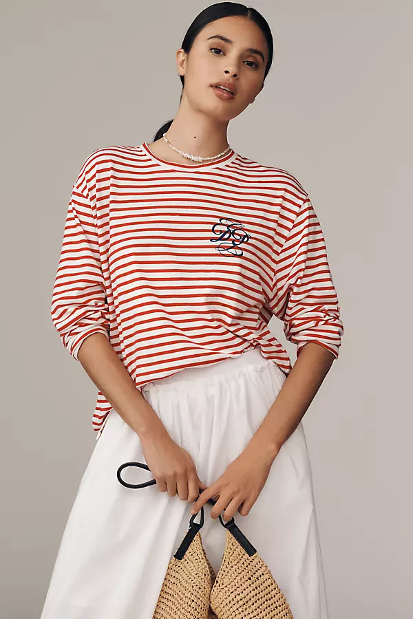 Daily Practice Cotton Long-Sleeve Tee | Anthropologie (US)